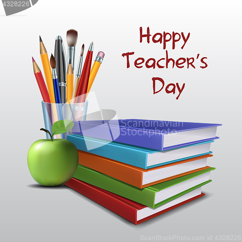 Image of Teacher s Day vector card.