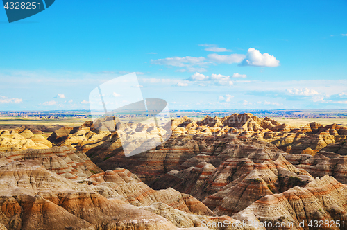 Image of Scenic view at Badlands National Park, South Dakota, USA