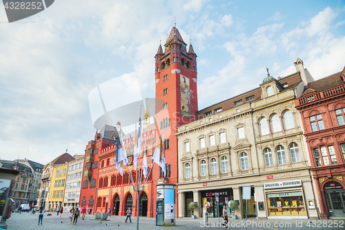 Image of Marktplatz with the Rathaus in Basel