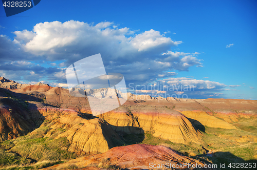 Image of Scenic view at Badlands National Park, South Dakota, USA