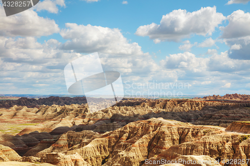 Image of Scenic view at Badlands National Park, South Dakota, USA