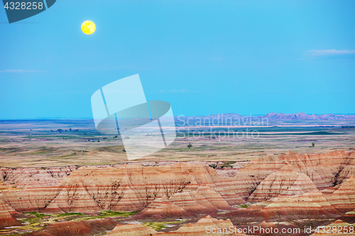 Image of Scenic view at Badlands National Park, South Dakota, USA