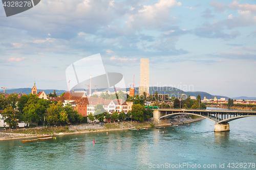 Image of Aerial overview of Basel cityscape