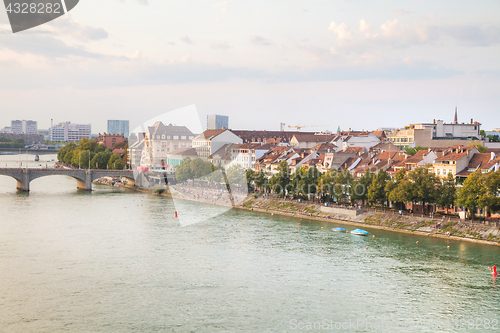 Image of Aerial overview of Basel cityscape