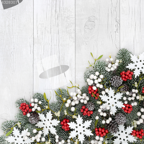 Image of Christmas Snowflake Border