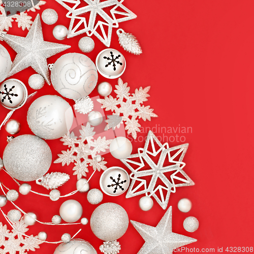 Image of Christmas Silver Bauble Decorations