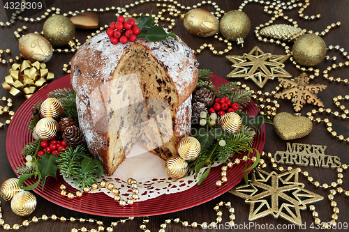 Image of Christmas Chocolate Panettone Cake