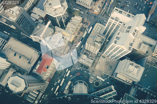 Image of Auckland buildings aerial view, New Zealand