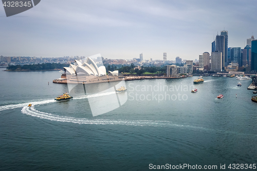 Image of Sydney city center and Opera House, Australia