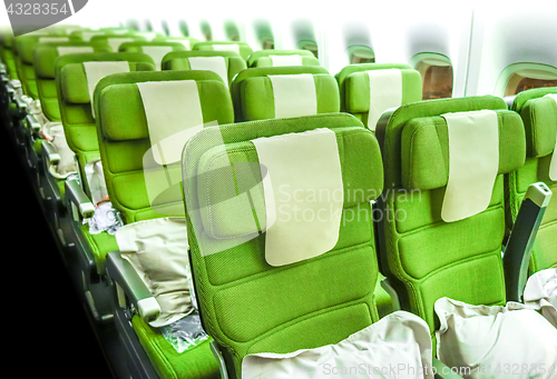 Image of Airplane seats in cabin