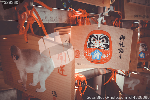 Image of Traditional Emas in a temple, Tokyo, Japan