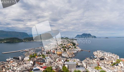 Image of Aksla at the city of Alesund , Norway