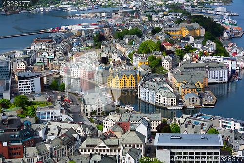 Image of Aksla at the city of Alesund , Norway