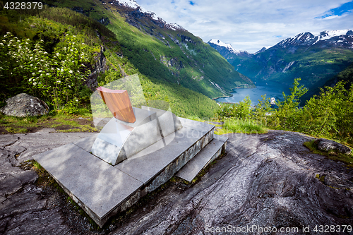 Image of Geiranger fjord observation deck, Norway.