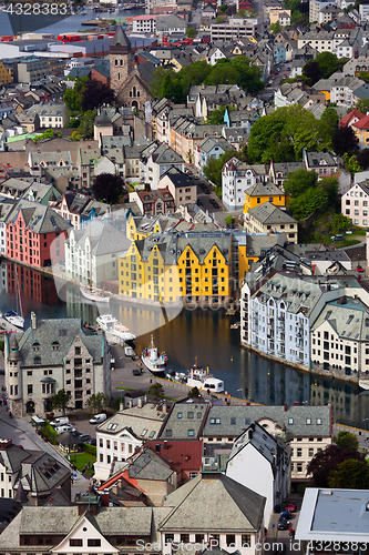 Image of Aksla at the city of Alesund , Norway