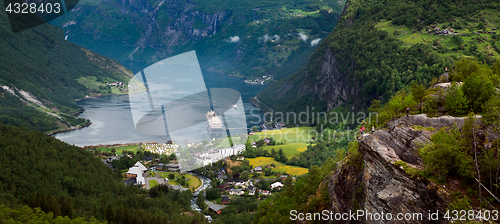 Image of Geiranger fjord, Norway.