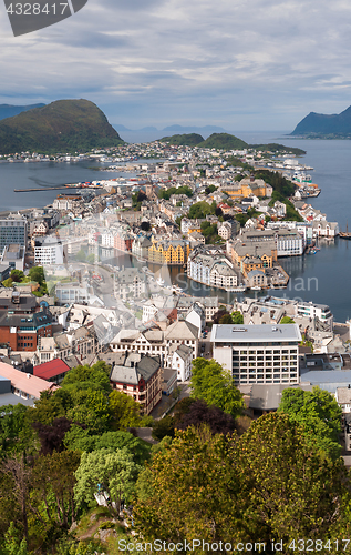 Image of Aksla at the city of Alesund , Norway