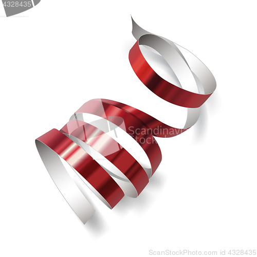 Image of Festive ribbon on white background