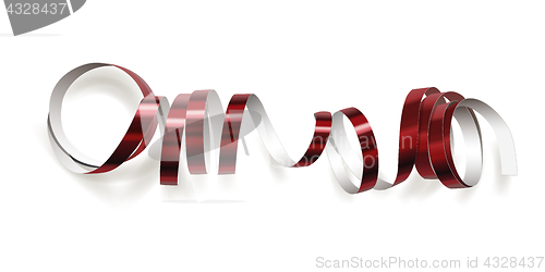 Image of Festive ribbon on white background