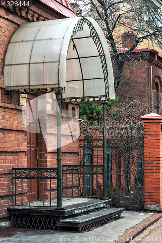 Image of Porch with railings.