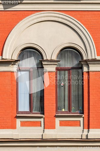 Image of Two windows with arch.