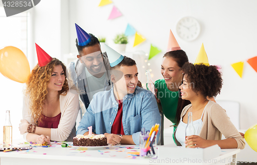 Image of corporate team celebrating one year anniversary