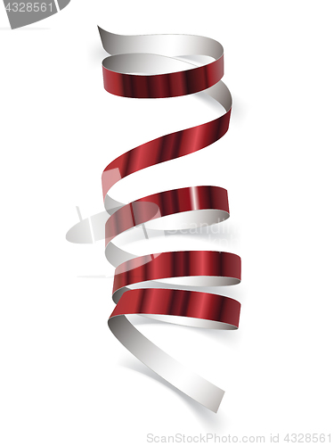 Image of Festive ribbon on white background