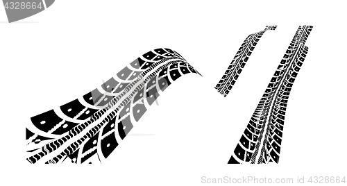 Image of Tire tracks vector illustration