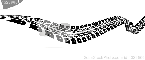 Image of Tire tracks vector illustration