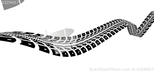 Image of Tire tracks vector illustration