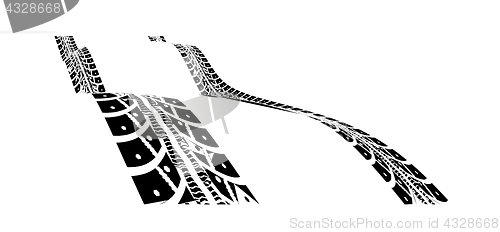 Image of Tire tracks vector illustration