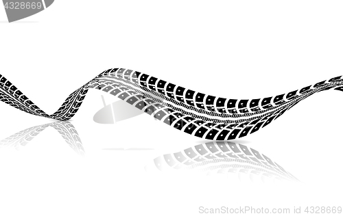 Image of Tire tracks vector illustration