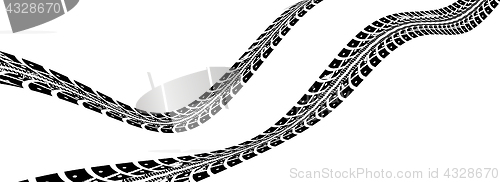 Image of Tire tracks vector illustration