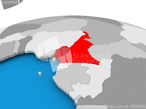 Image of Cameroon on political globe