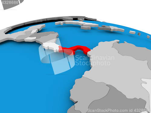 Image of Panama on political globe