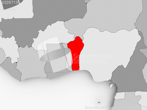 Image of Map of Benin