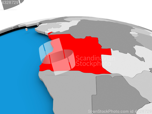 Image of Angola on political globe