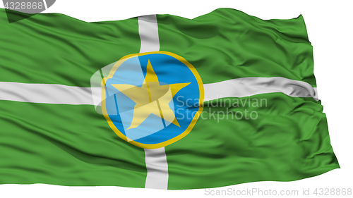 Image of Isolated Jackson Flag, Waving on White Background