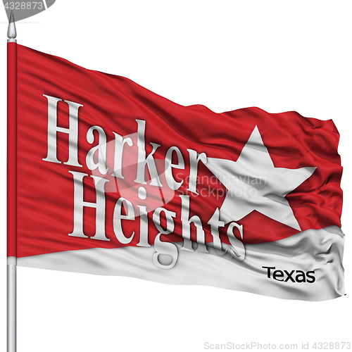 Image of Harker Heights City Flag on Flagpole, USA