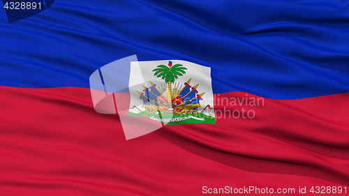 Image of Closeup Haiti Flag