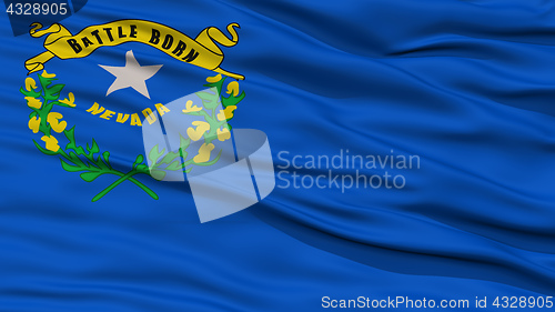 Image of Closeup Nevada Flag, USA state