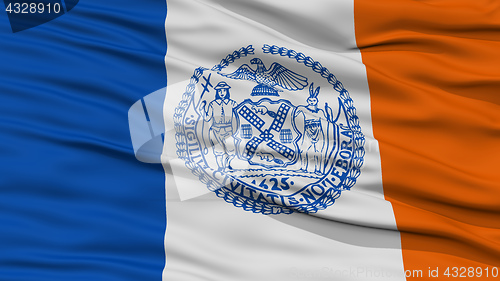 Image of Closeup of New York City Flag