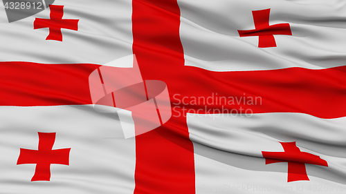 Image of Closeup Georgia Flag