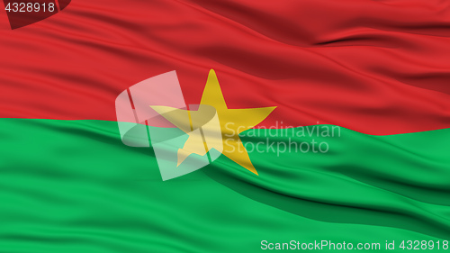 Image of Closeup Burkina Flag