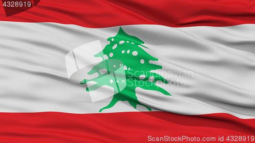 Image of Closeup Lebanon Flag