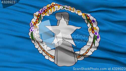 Image of Closeup Northern Mariana Islands Flag, USA state