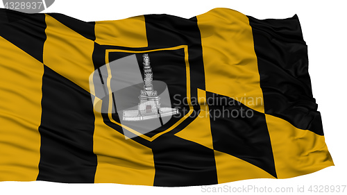 Image of Isolated Baltimore City Flag, United States of America