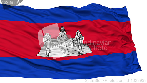 Image of Isolated Cambodia Flag