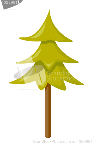 Image of Fir tree vector cartoon illustration.