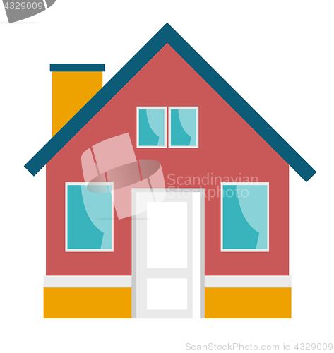 Image of Small house vector cartoon illustration.